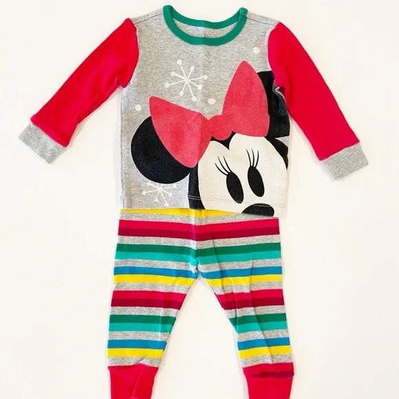 Minnie Mouse 9-12M Long Sleeve Pajama Set - Picture 2 of 6